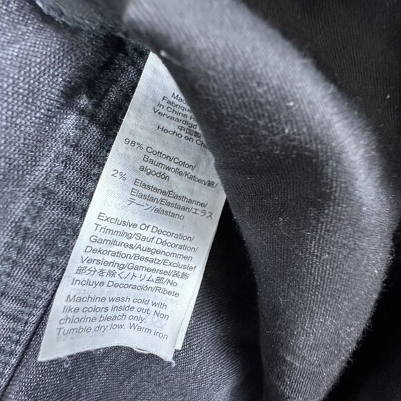 Madewell Classic Straight Leg Jeans Womens Size 25 High Rise Stretch Black - Picture 7 of 13